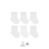 Bistyle Bistyle 6'Lı Basic Penye Soket Çorap 10101 Beyaz
