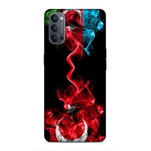 Oppo Reno 4 Uyumlu Kılıf Azarbaijan (12) Koruyucu Silikon Azerbaycan Türk Bayrakları