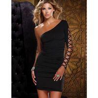 Br031036 Asimetrik Dizayn Mini Elbise