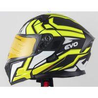 SEVGENT Kask Çenesi Açılır Gözlüklü Evo Sarı-Siyah-Beyaz 90605 -L-