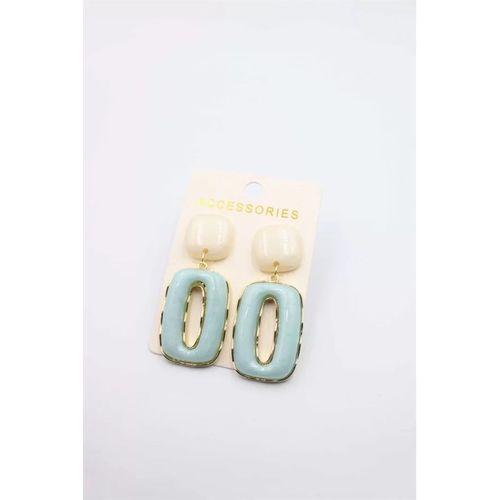 Taşlı Küpe - Turkuaz