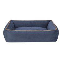 Pet Comfort Golf  Köpek Yatağı Parliament Mavi w Hardal Biye M 90x70cm