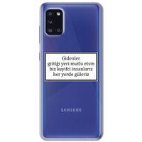 Galaxy A31 Kılıf HD Yazı Baskılı Silikon Arka Kapak - Yazı 4