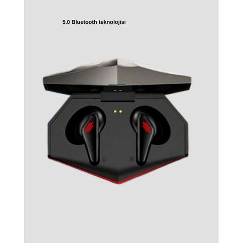 Bluetooth 5.0 Kablosuz Kulaklık Led Işıklı Silikonlu Tasarımlı