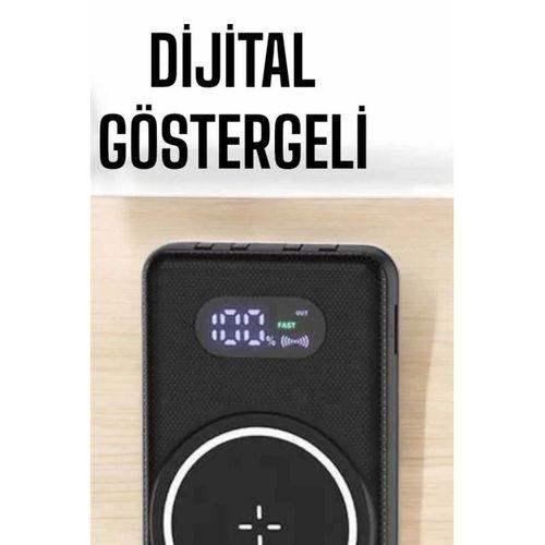 Hızlı Şarj Dijital Göstergeli Powerbankli Çoklu Şarj Özelliği