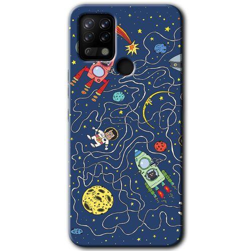Tecno Pova Kılıf HD Desen Baskılı Arka Kapak - Kedi Galaksi + Kırılmaz Cam