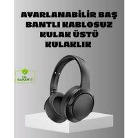 Siyah Kablosuz Bluetooth Kulaklık 300 Mah Hızlı Şarj Katlanabilir Pedli