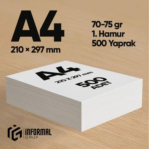 İnformal Fotokopi Kağıdı Premium Kalite A4 500 Yaprak 1  Hamur
