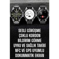Akıllı Saat Titreşimli Amoled Ekran Uyku Ve Sağlık Takibi Sesli Görüşme