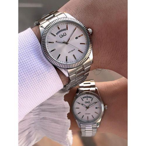 Q&Q Çelik Kordon 2 Yıl Garantili 3 Atm Suya Dayanıklı Sevgili Ve Ciftlere Özel Kol Saati QQ.CF001.2