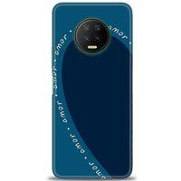 Infinix Note 7 Kılıf HD Baskılı Kılıf - Amor Mavi + Tam Ekran Koruyucu
