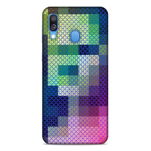 Lopard Samsung Galaxy A40 Uyumlu Kılıf PiXel (16) Kalın Kılıf Kare