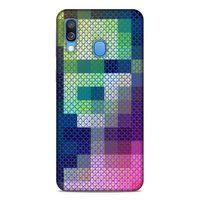 Lopard Samsung Galaxy A40 Uyumlu Kılıf PiXel (16) Kalın Kılıf Kare