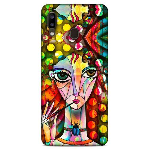 Lopard Samsung Galaxy A20 Uyumlu Kılıf Sürreal Yüzler ♀ (3) Kapak Baskılı