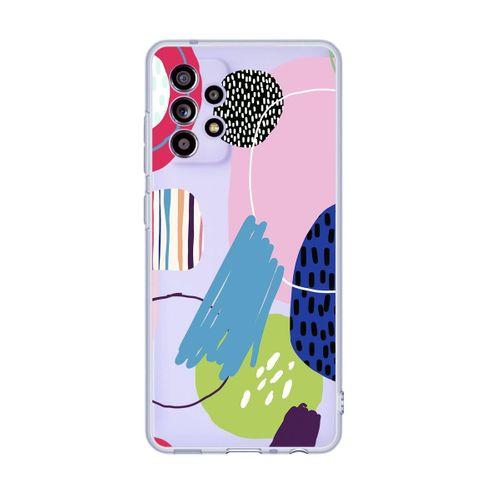 Galaxy A72 Uyumlu Art Design Desenli Premium Şeffaf Silikonlu Telefon Kılıfı