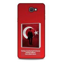Samsung Galaxy J7 Prime Kılıf Atatürk (4) Koruma Kılıfı Kırmızı