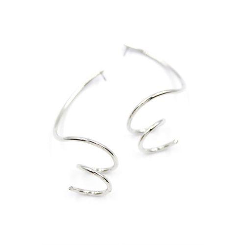 Kıvrımlı Küpe - Gümüş