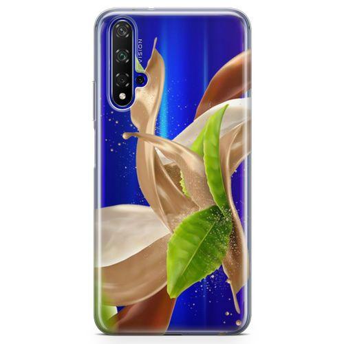 Honor View 20 Kılıf Süt Çay Nane Arka Kapak Koruma Desenli Full Koruyucu
