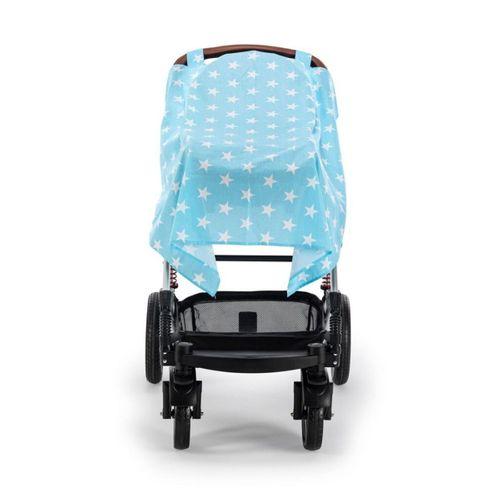 Moje Moje Poplin Puset Bebek Arabası Örtüsü Mavi Yıldız