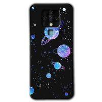 MRCİLETİSİM Tecno Camon 16 Kılıf HD Desen Baskılı Arka Kapak+Temperli Cam - Samanyolu Galaksi