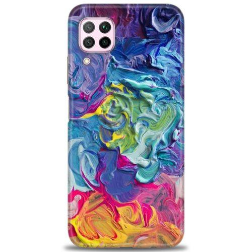 Huawei P40 Lite Kılıf HD Baskılı Kılıf - Colors + Tam Ekran Koruyucu