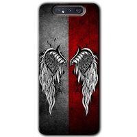 MRCİLETİSİM MRCİLETİSİM Samsung Galaxy A80 Kılıf HD Desen Baskılı Arka Kapak + Temperli Cam - Lucifer