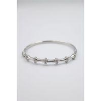 Taşlı Vip Bilezik - Gümüş