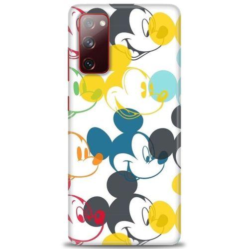 Samsung Galaxy S20 FE Kılıf HD Baskılı Kılıf - Renkli Mickey Mouse + Tam Ekran Koruyucu