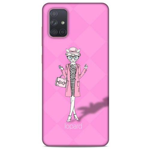 Samsung Galaxy A71 Kılıf FunnyMaX (21) Koruyucu Kapak Şeker Pembe Kedi