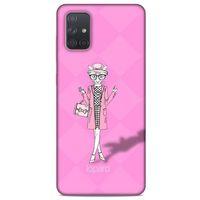 Samsung Galaxy A71 Kılıf FunnyMaX (21) Koruyucu Kapak Şeker Pembe Kedi
