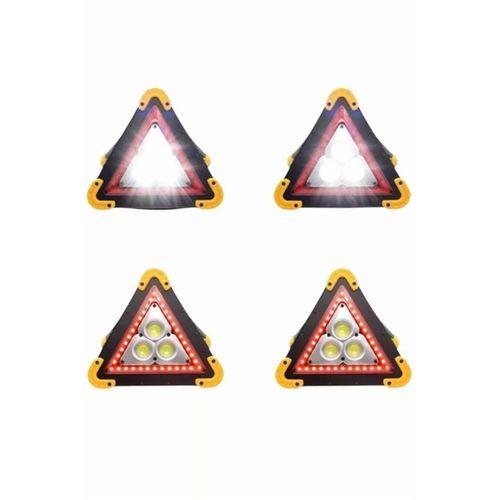Işıklı İkaz Lambası Reflektör Şarjlı Işıklı Üçgen Led Acil Durum Feneri