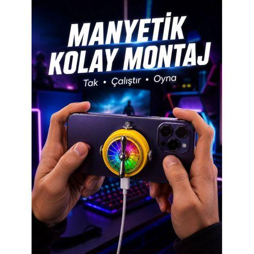 Şarj Edilebilir Rgb Telefon Soğutucu Oyun Fanı