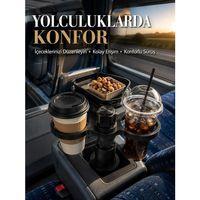 Araç Bardaklık Genişletici Çift Bardak Tutucu Ve Tepsili Düzenleyici