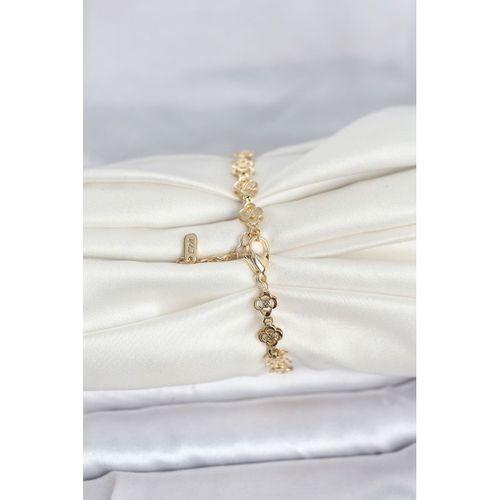 CM 14K Gold Renk Yonca Model Kadın Bileklik