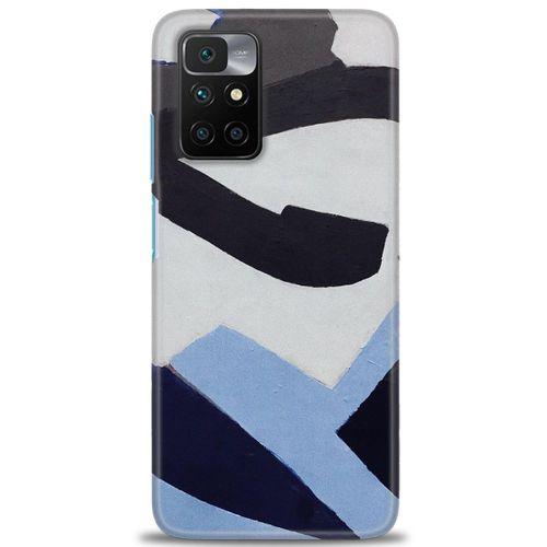 Xiaomi Redmi 10 Kılıf HD Baskılı Kılıf - Gri Mavi + Tam Ekran Koruyucu