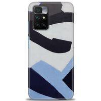 Xiaomi Redmi 10 Kılıf HD Baskılı Kılıf - Gri Mavi + Tam Ekran Koruyucu