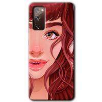 MRCİLETİSİM Samsung Galaxy S20 FE Kılıf Baskılı Kapak - Kızıl Kız +Tam Ekran Koruyucu