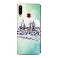 Samsung Galaxy A20s Uyumlu Kılıf Azarbaijan (2) Kabı Baki Silüet