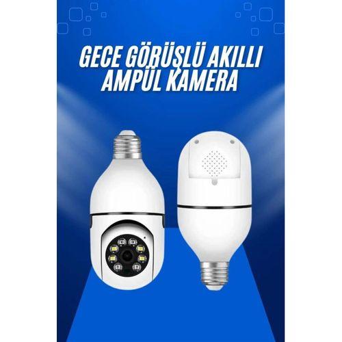 Ev Kamerası Wifi Kamerası Gece Görüşlü Akıllı Ampül Kamera