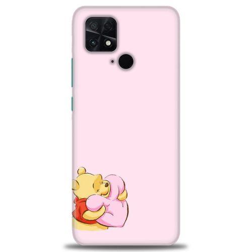 Xiaomi Poco C40 Kılıf HD Baskılı Kılıf - Winnie the Pooh Kalpli + Tam Ekran Koruyucu