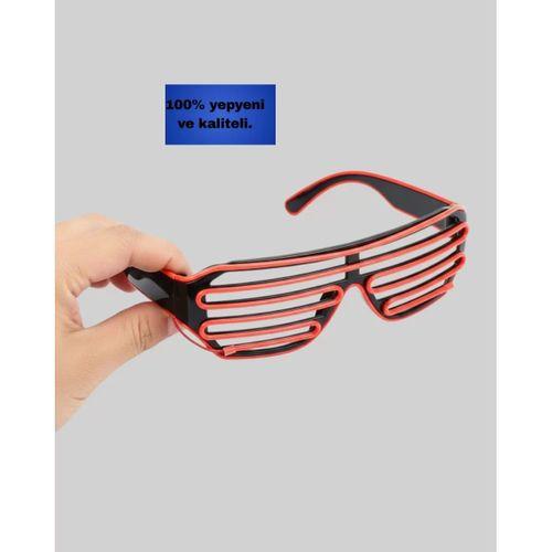 Renkli Işıklı Gözlük Eğlenceli Gece Aksesuarı