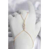 Pirinç Gold Renk Zirkon Taşlı Kadın Şahmeran