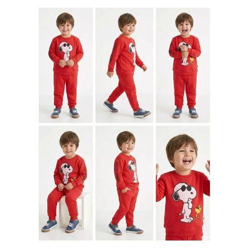 2-5 Yaş Köpek Baskılı 2 Li Çocuk Takımı