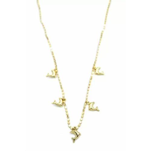 Ezme Zincir Charm Kolye - Altın