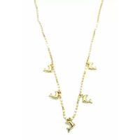 Ezme Zincir Charm Kolye - Altın