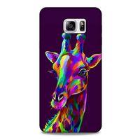 Samsung Galaxy Note 5 Uyumlu Kılıf Mor Delisi (30) Silicone Case Zürafa