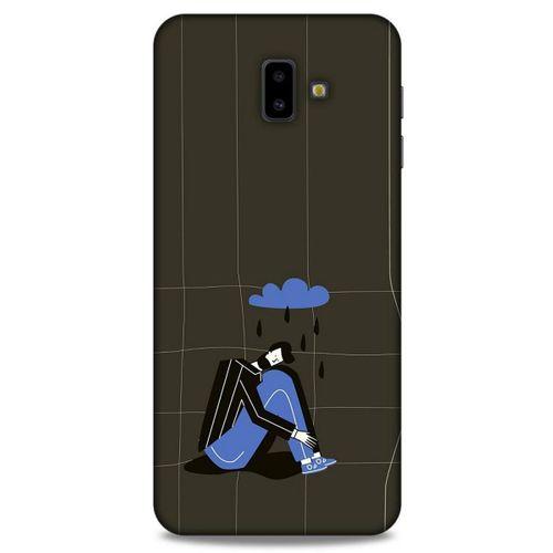 Samsung Galaxy J6 Plus Kılıf Depresyon (33) Hybrid Kılıf Kahve Toz Pembe