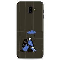 Samsung Galaxy J6 Plus Kılıf Depresyon (33) Hybrid Kılıf Kahve Toz Pembe