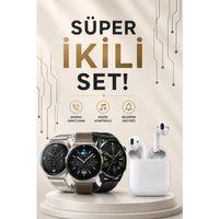 Akıllı Saat Ve Kulaklık Seti Dokunmatik Ekran 5.0 Bluetooth Bağlantılı Sesli Görüşme