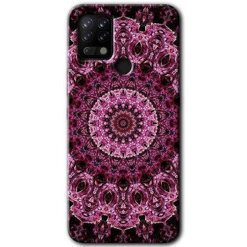 Tecno Pova Kılıf HD Desen Baskılı Arka Kapak - Mandala Patterns Kaleidoscope + Kırılmaz Cam